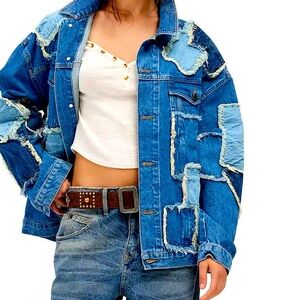 BDG Jack Patchwork Oversized Denim Jacket
